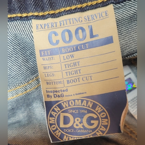 Dolce & Gabbana Distressed Boot leg, low waisted Jeans, Like New sz 25 - Picture 8 of 10